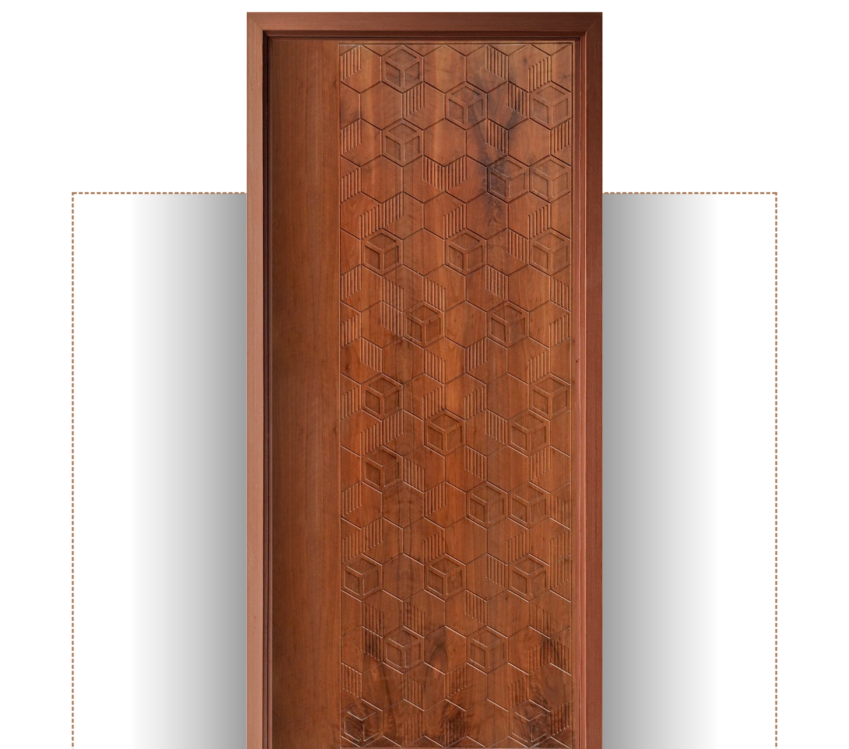AMERICAN WALNUT WOOD DOOR